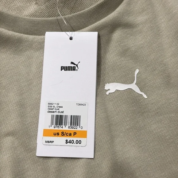 Puma Light Tan Beige Khaki Sleeveless Athletic Pullover Dress Women’s Small - Picture 11 of 11